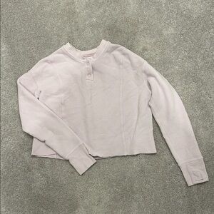 Athleta Girl Waffle Knit Long Sleeve Tee - Soft Pink